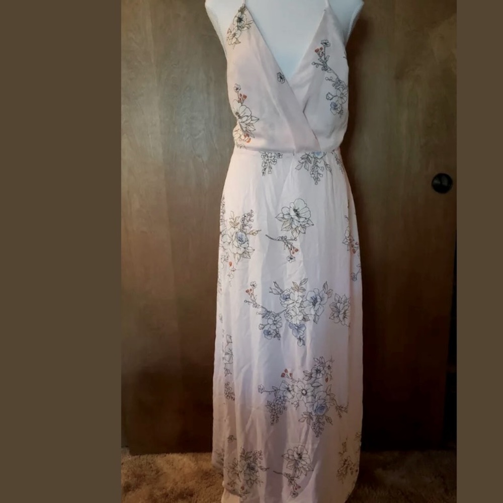 NEW Lush Women's Dress Size M,Pink, Surplice Maxi